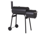 Grill ogrodowy duży węglowy beczka bbq wędzarnia z pokrywą ruszt półka koła