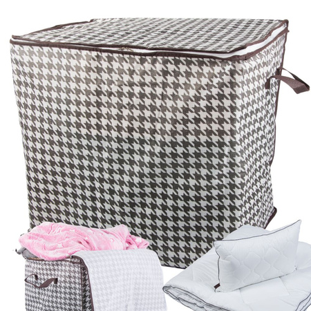 POJEMNIK DO SZAFY ORGANIZER TKANINOWY NA POŚCIEL UBRANIA SKŁADANY 100L