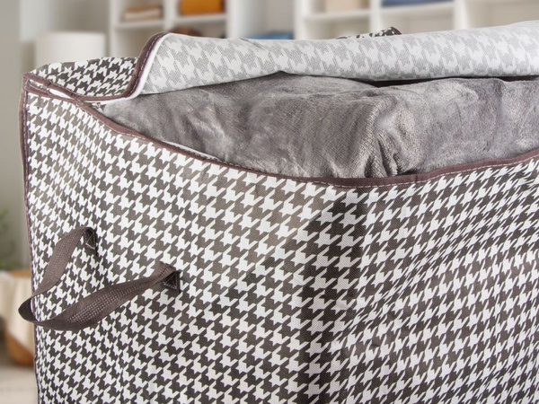 POJEMNIK DO SZAFY ORGANIZER TKANINOWY NA POŚCIEL UBRANIA SKŁADANY 180L