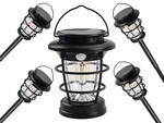 Lampa solarna kempingowa latarnia ogrodowa led usb czujnik ruchu zmierzchu