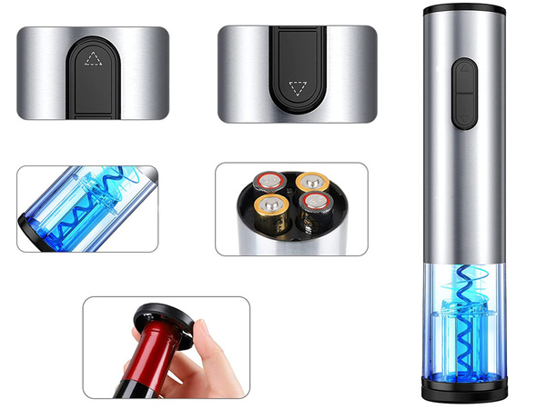 Elektryczny korkociąg otwieracz wina obcinacz led