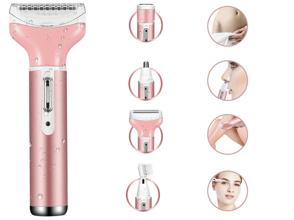 Depilator golarka damska do ciała nóg trymer 4w1 wymienne końcówki usb