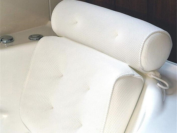 Poduszka do wanny z przyssawkami do kąpieli domowe spa zagłówek miękka hak