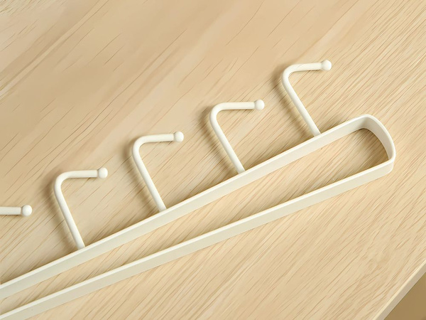 Wieszak kuchenny podwieszany biały metalowy 6 haków na przybory haczyki