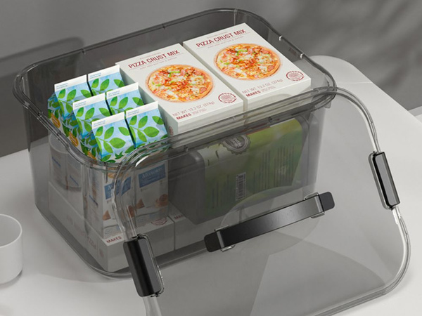 Pojemnik do przechowywania z pokrywą uchwyt zamknięcie duży pojemność 20l