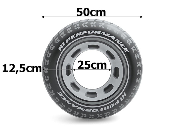 Małe kółko 50cm koło dmuchane dla dziecka do pływania w wodzie basenie