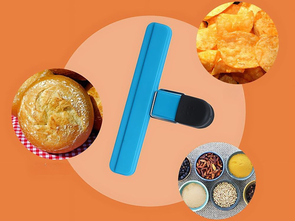 Zestaw klipsów zapinek do torebek opakowań żywności 6 sztuk kolorowe