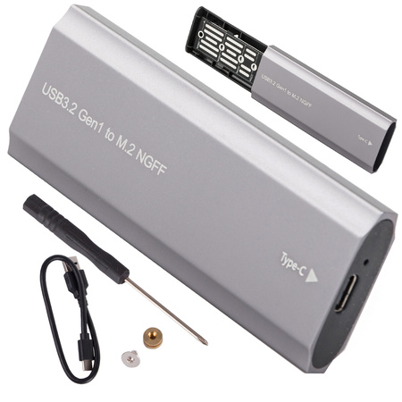 Obudowa adapter dysku kieszeń m.2 sata ngff usb 3.1 usb typ-c 2230-2280mm