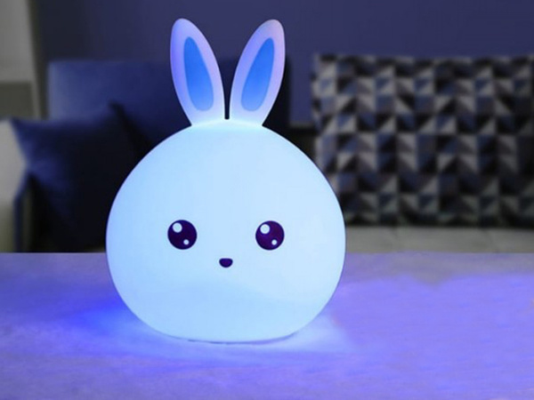 Lampka nocna dla dzieci led królik dotyk rgb