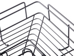 Półka łazienkowa do łazenki pod prysznic narożna loft wisząca haczyk czarna