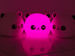 Lampka nocna dla dzieci panda rgb pilot led usb