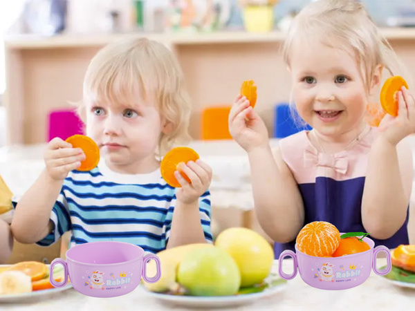 Zestaw naczyń do karmienia jedzenia dziecka miseczka z uchwytami łyżeczka