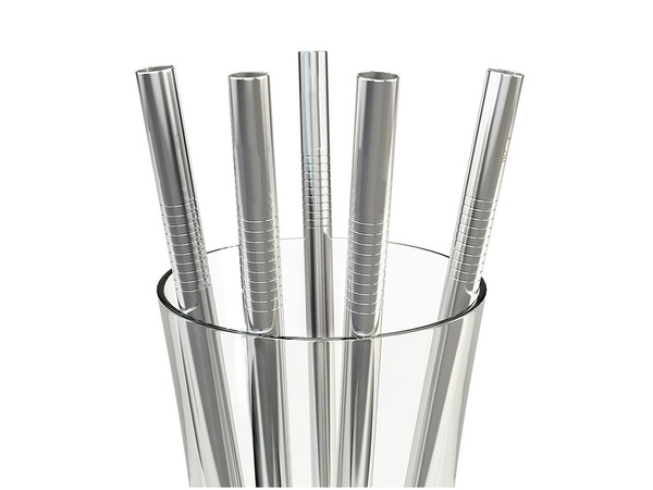 Słomki rurki wielorazowe metalowe eko x10 czyścik