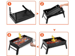 Grill turystyczny przenośny składany walizka węglowy kempingowy bbq