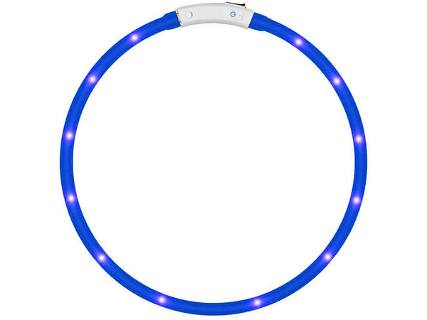 Obroża świecąca led dla psa i kota wodoodprna regulowana regulacja 47cm usb