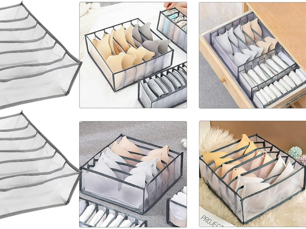 Organizer na bieliznę biustonosze staniki do szuflady szafy 6 przekródek