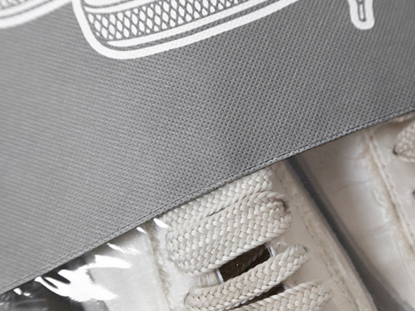 Worek etui na buty ubrania do przechowywania podróżny ze sznurkiem szary