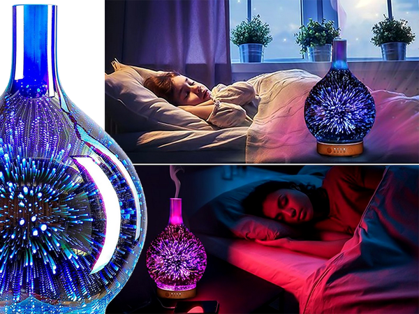 Nawilżacz powietrza aromaterapia dyfuzor zapachowy lampka nocna rgb 3d