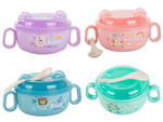Zestaw naczyń do karmienia jedzenia dziecka miseczka z uchwytami łyżeczka
