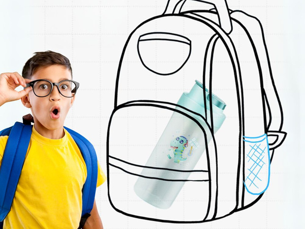 Butelka bidon na wodę dla dzieci 500ml szkolny do szkoły przedszkola