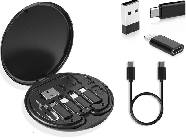 Zestaw adapterów przejściówek usb kabel type c 4w1 micro lighting 60w
