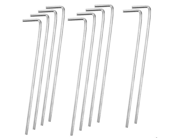Szpilki do namiotu mocujące śledzie kotwy stal 22cm 10szt hak haczyk kołki