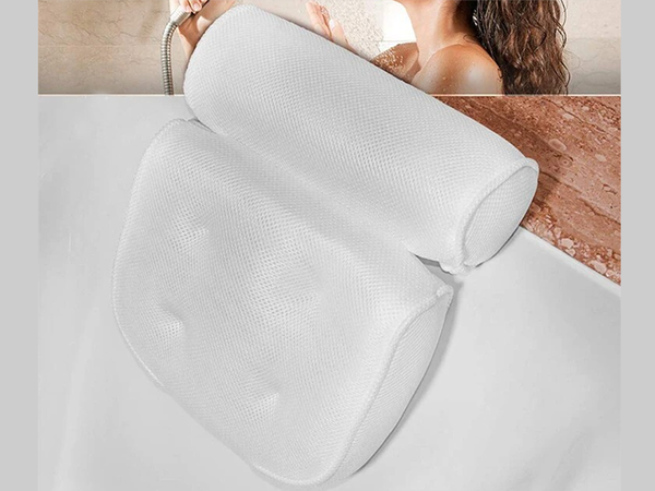 Poduszka do wanny z przyssawkami do kąpieli domowe spa zagłówek miękka hak