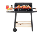 Grill ogrodowy duży węglowy bbq regulowany ruszt półki koła przenośny