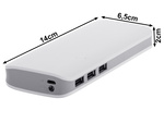 Powerbank 10000mah 3x usb microusb 2.1a power bank latarka led mocny szybki