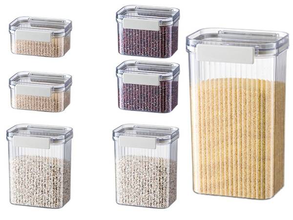 Pojemniki kuchenne na żywność do makaronu pojemnik z uszczelką zestaw 7 szt