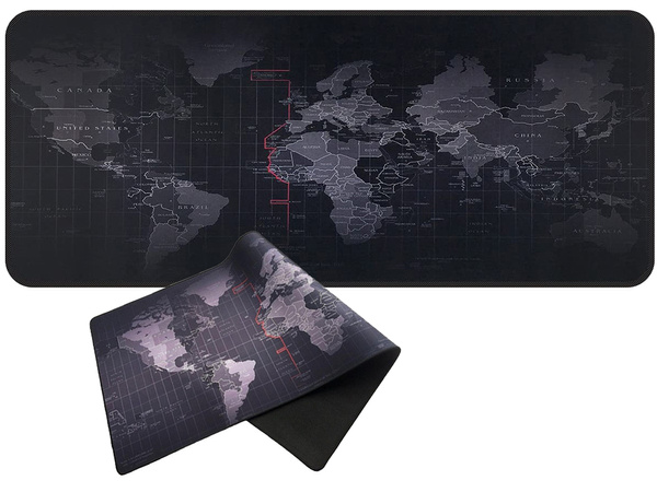Duża podkładka pod mysz mapa świata biurowa 80x30