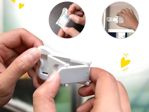 Blokada zabezpieczenie drzwiczek szafy okna dla dzieci bezpieczeństwo 2 szt