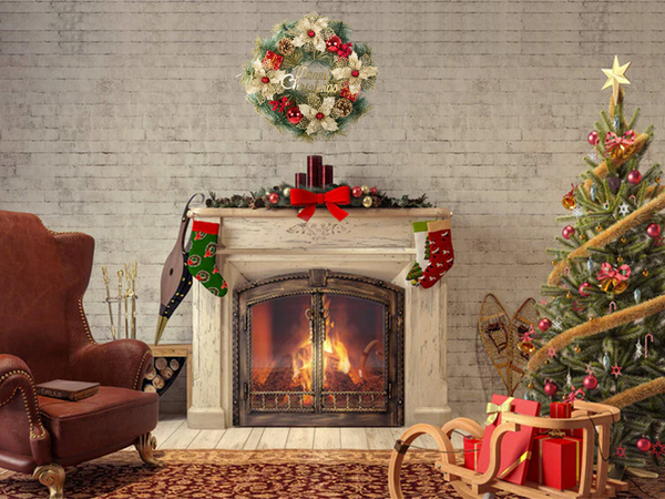 Stroik świąteczny wianek dekoracja ozdoba na drzwi ścianę boże narodzenie