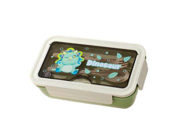 Lunchbox śniadaniówka pojemnik na śniadanie do szkoły przegródki sztućce