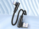Kabel przewód usb usb-c typ c kątowy do ładowania qc do telefonu 1m
