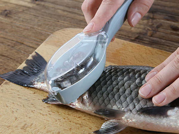 Skrobak do ryb obieraczka nóż do łusek pojemnik