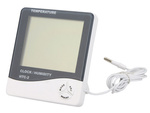 Termometr cyfrowy lcd wew. zewnętrzny data alarm