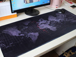 Duża podkładka pod mysz mapa świata biurowa 80x30