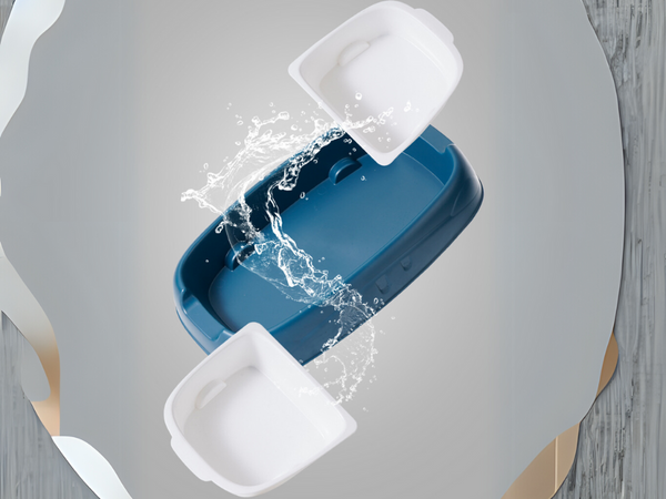 Podwójna miska dla psa kota wyjmowane miski na wodę i karmę duża plastikowa