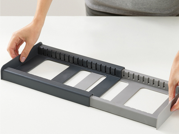 Stojak organizer na patelnie garnki rozsuwany