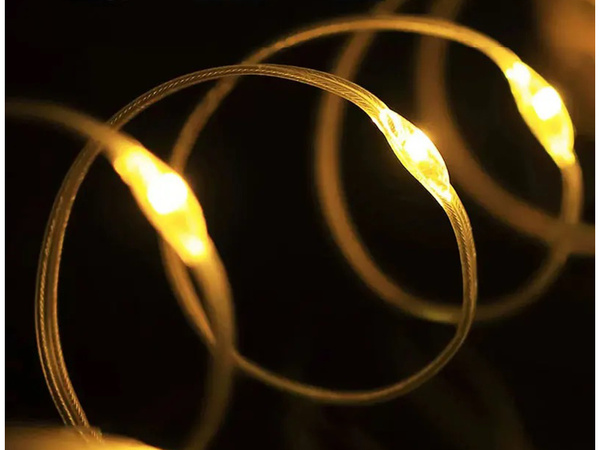 Lampa kempingowa biwakowa akumulatorowa led girlanda na rolce 8m ciepła