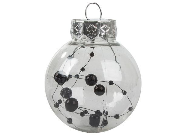 Bombki choinkowe na choinkę 6cm zestaw 24szt święta czarne świąteczne