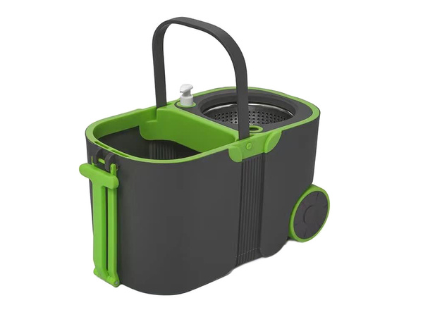 Mop obrotowy rotacyjny 360 turbo wiadro zestaw 2x nakładki mikrofibra