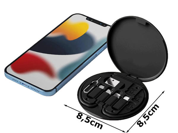 Zestaw adapterów przejściówek usb kabel type c 4w1 micro lighting 60w