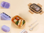 Lunchbox śniadaniówka pojemnik na śniadanie obiad z przegródkami sztućce