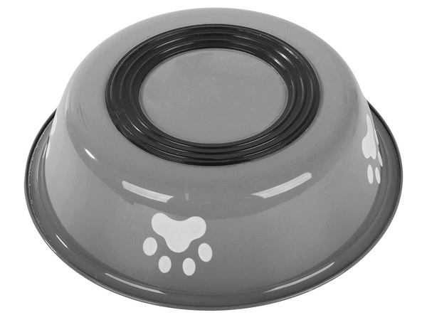 Miska dla psa kota na karmę wodę metalowa antypoślizgowa łapka 150ml