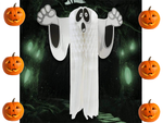 Duch zawieszka papierowa halloween duszek 3d składany z papieru dekoracja