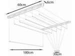 Suszarka sufitowa na pranie bieliznę 5 prętów 180 cm balkon łazienki