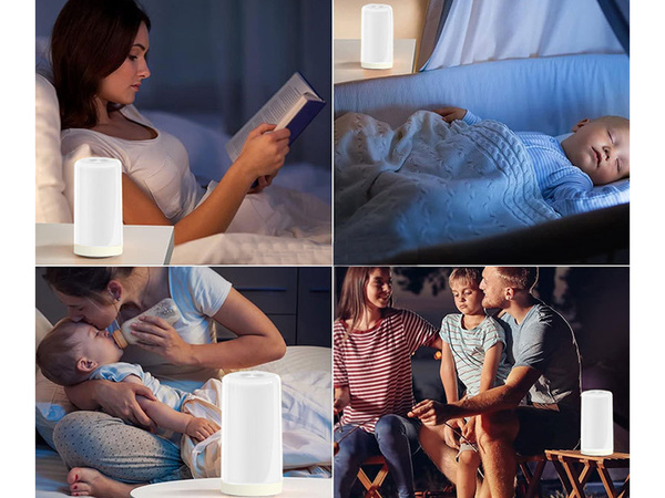 Lampka nocna stołowa biurkowa led usb dotykowa kolorowa bezprzewodowa