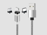 Kabel magnetyczny przwód do ładowania 3w1 micro typ-c usb lightning 1m
